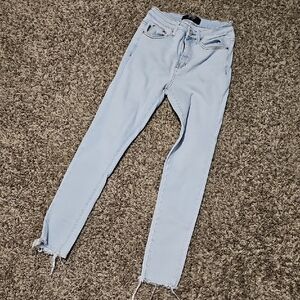 Monkey Ride Light Blue Distressed Women's Jeans